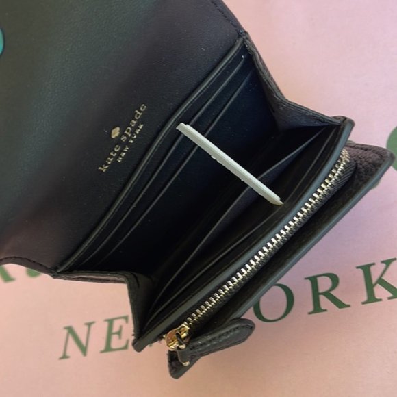 Kate Spade Marti Small Flap Wallet Black - Picture 10 of 16